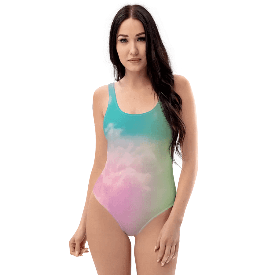 Blur Cloud Rainbow Design one piece Swimsuit - V11 product image (5)