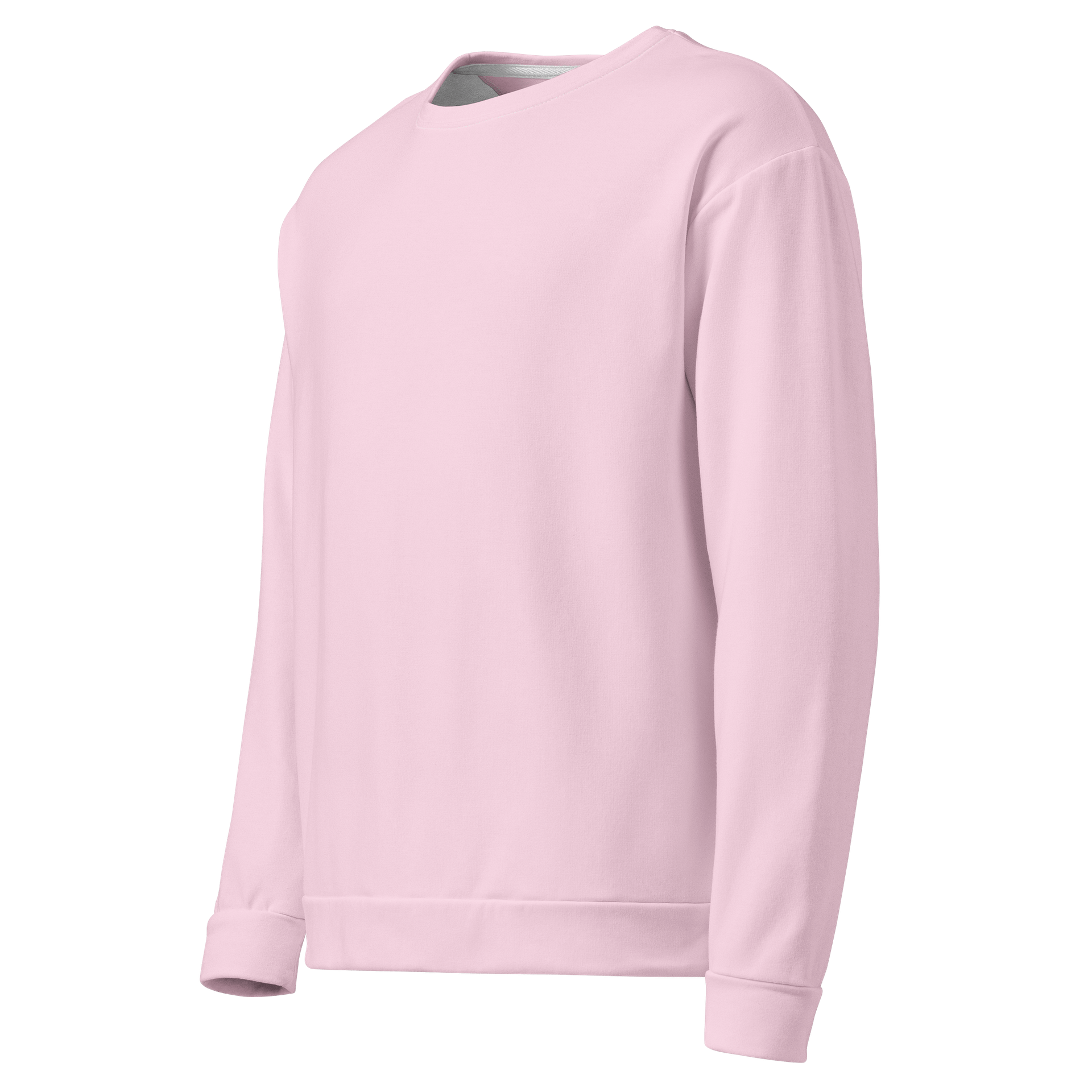 Baby Pink Solid Color Eco Friendly Unisex Sweatshirt product image (3)