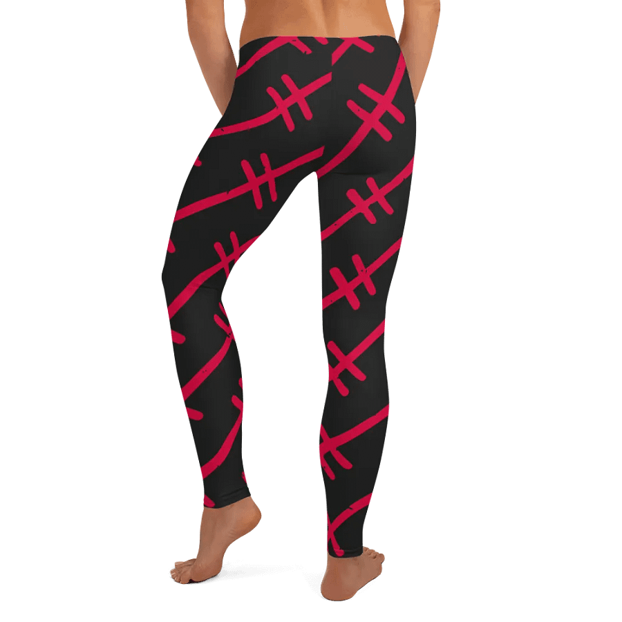Criss-Cross Red Line All-Over Leggings product image (8)