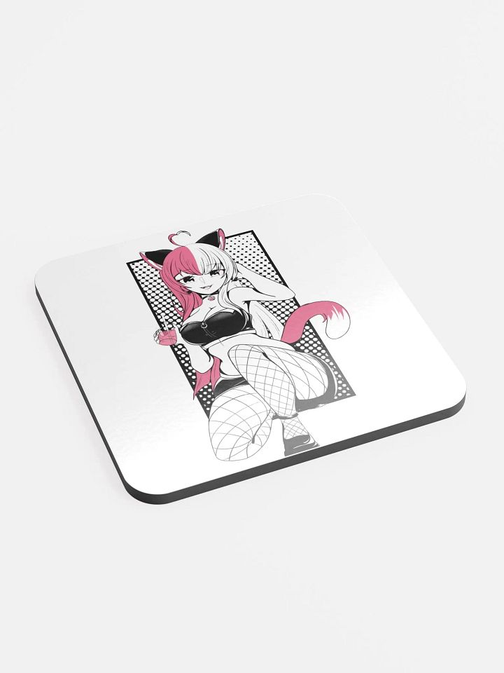 LilMeowMin Glossed Cork Coaster product image (1)