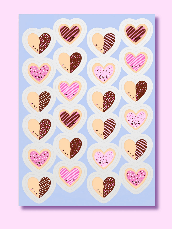 Love Struck Cookie Sticker Sheet product image (1)