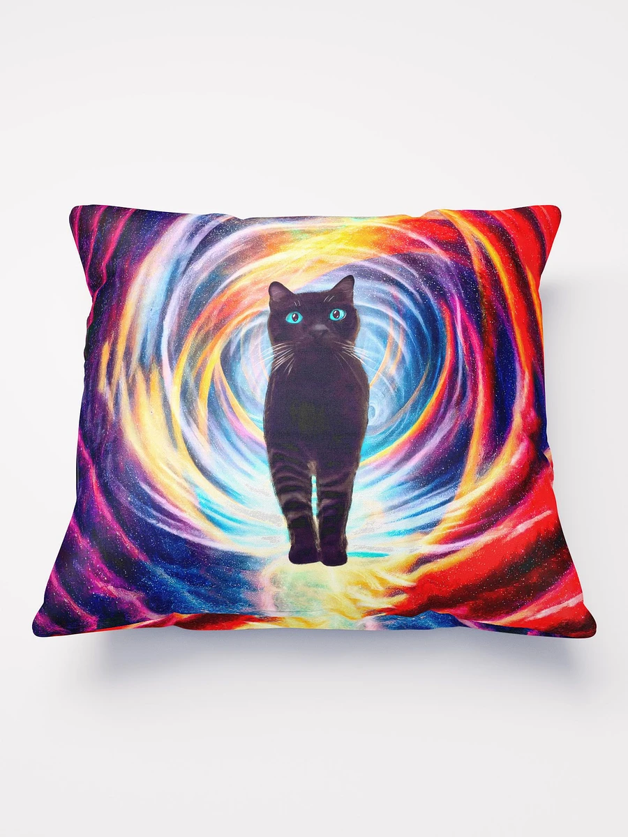 Cosmic Kitty - Black Cat Throw Pillow product image (2)