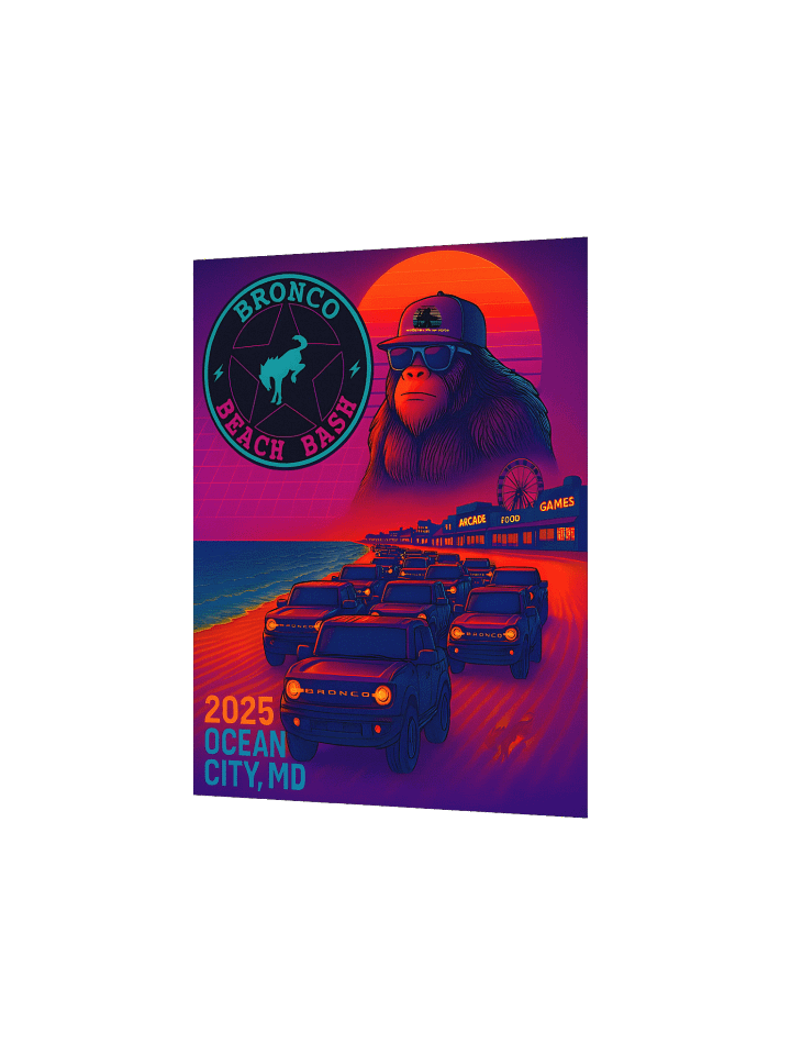 2025 Bronco Beach Bash Ocean City / Destination Bigfoot Bronco Collab | Official Event Collab Artwork By Jamie Castleberry product image (3)