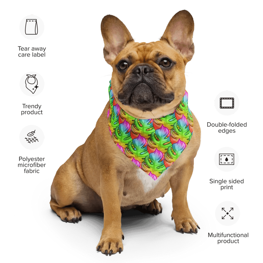 Rainbow Monstera Bandana product image (5)