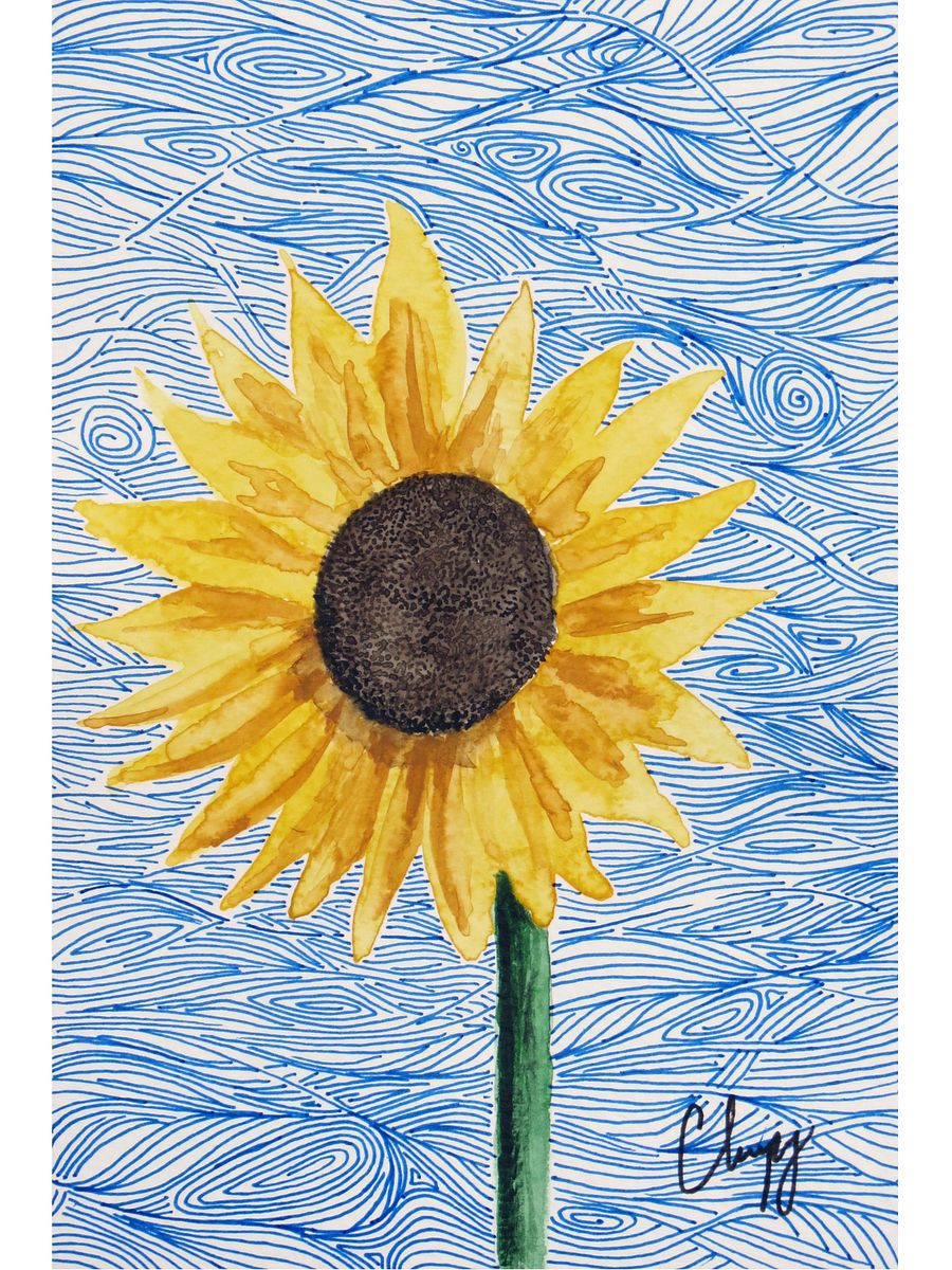 Sunflower - Original Watercolor/ink product image (2)