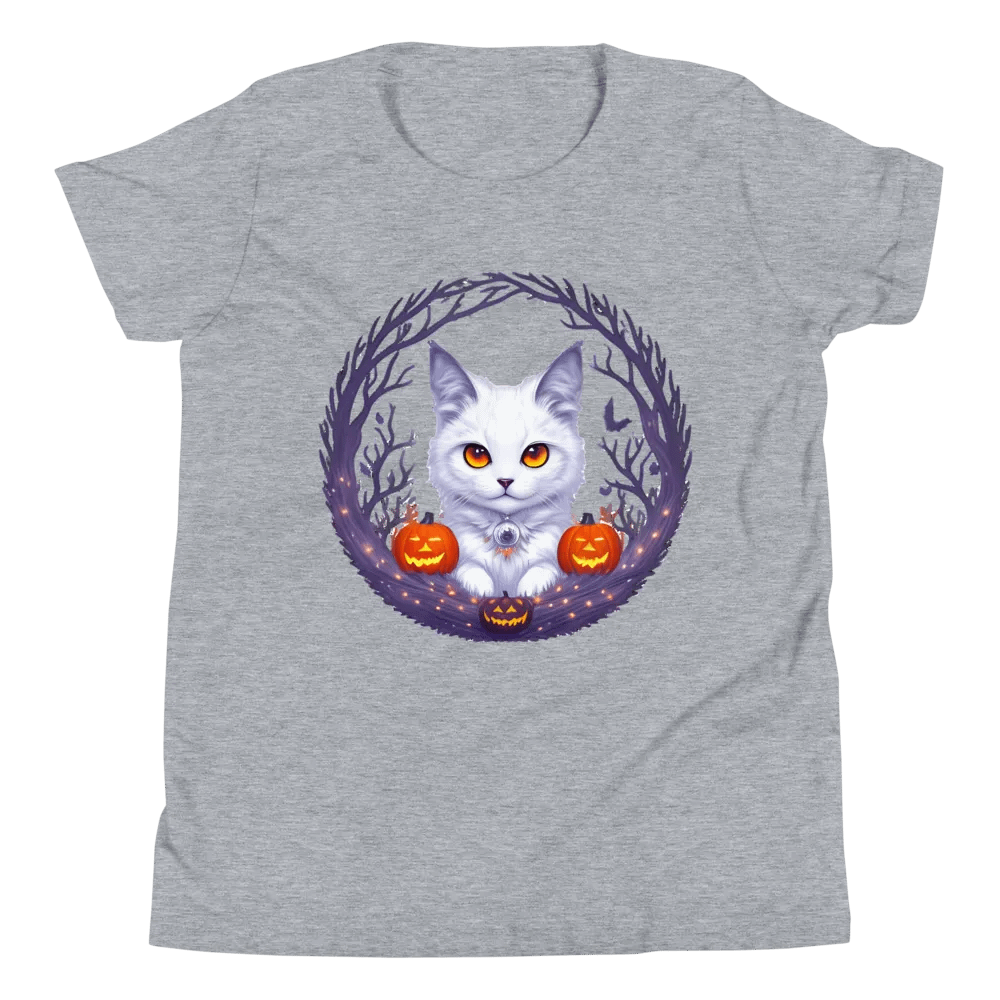 Enchanted Halloween Cat Youth T-Shirt product image (51)