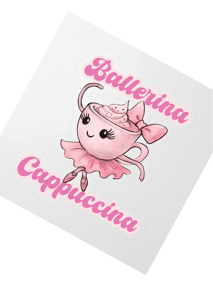Ballerina Cappuccina watercoolor design Sticker product image (2)