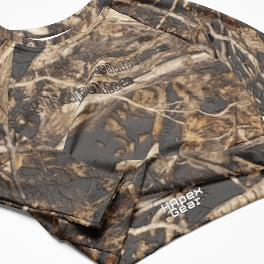 Recycled Long Sleeve Crop Top - Dead Split - It Happennnns Camo product image (12)