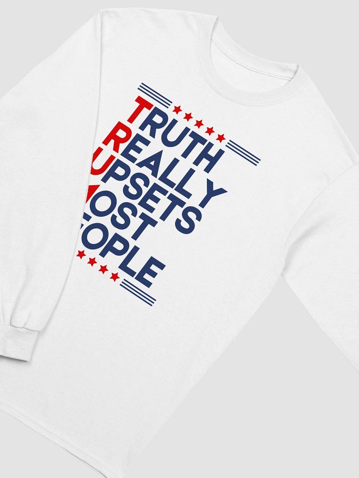 Men's Truth Really Upset's Most People (White Long Sleeve) product image (2)