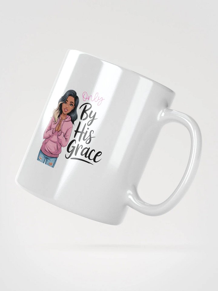 Only By His Grace Christian Mug | Faith-Inspired Ceramic Mug | Religious Gift for Believers product image (4)
