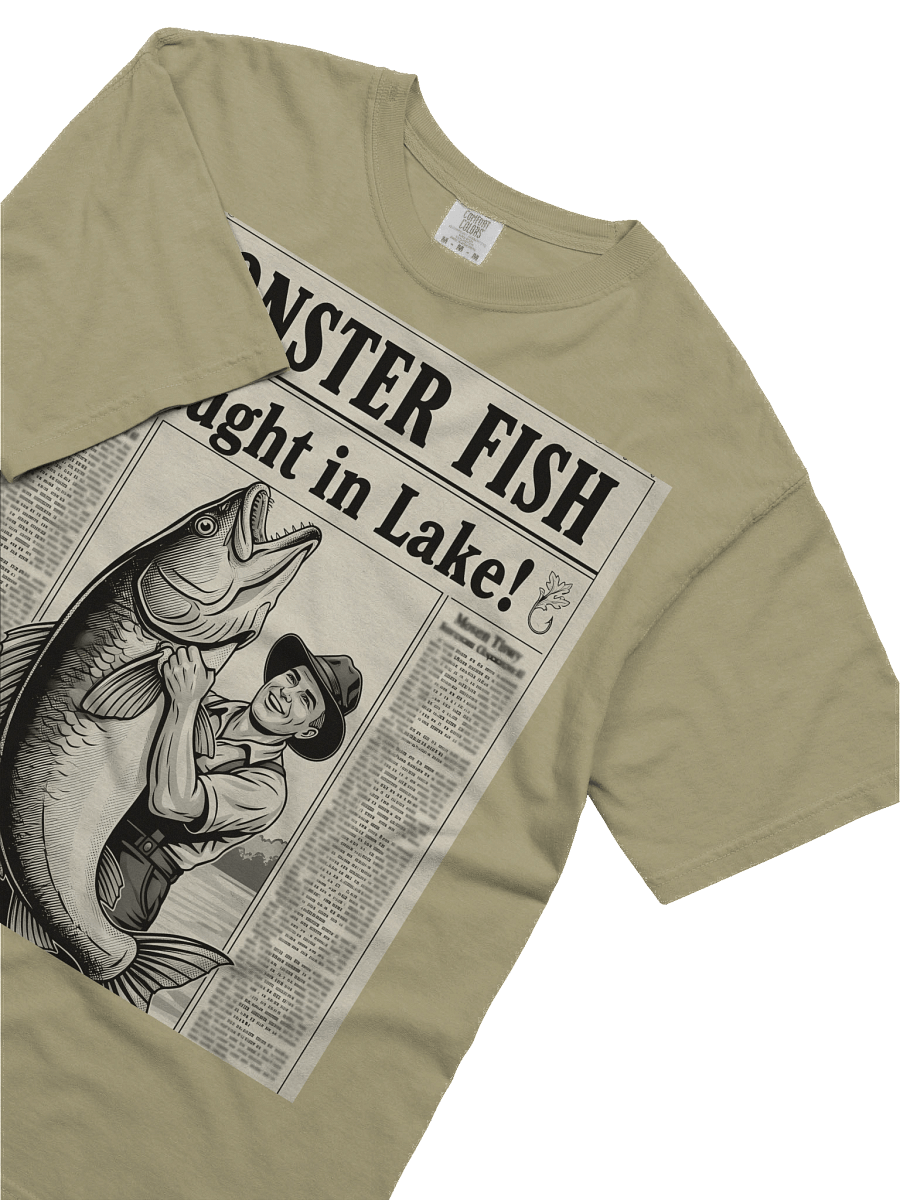 Vintage newspaper - Monster Fish Caught in Lake! T-Shirt product image (34)