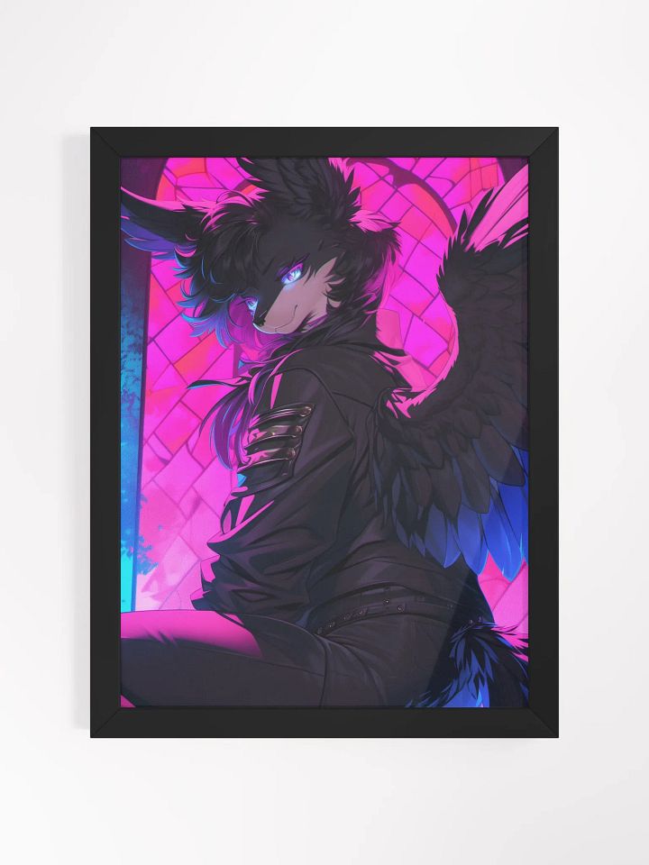 Neon Avian Elegance Framed Poster product image (1)