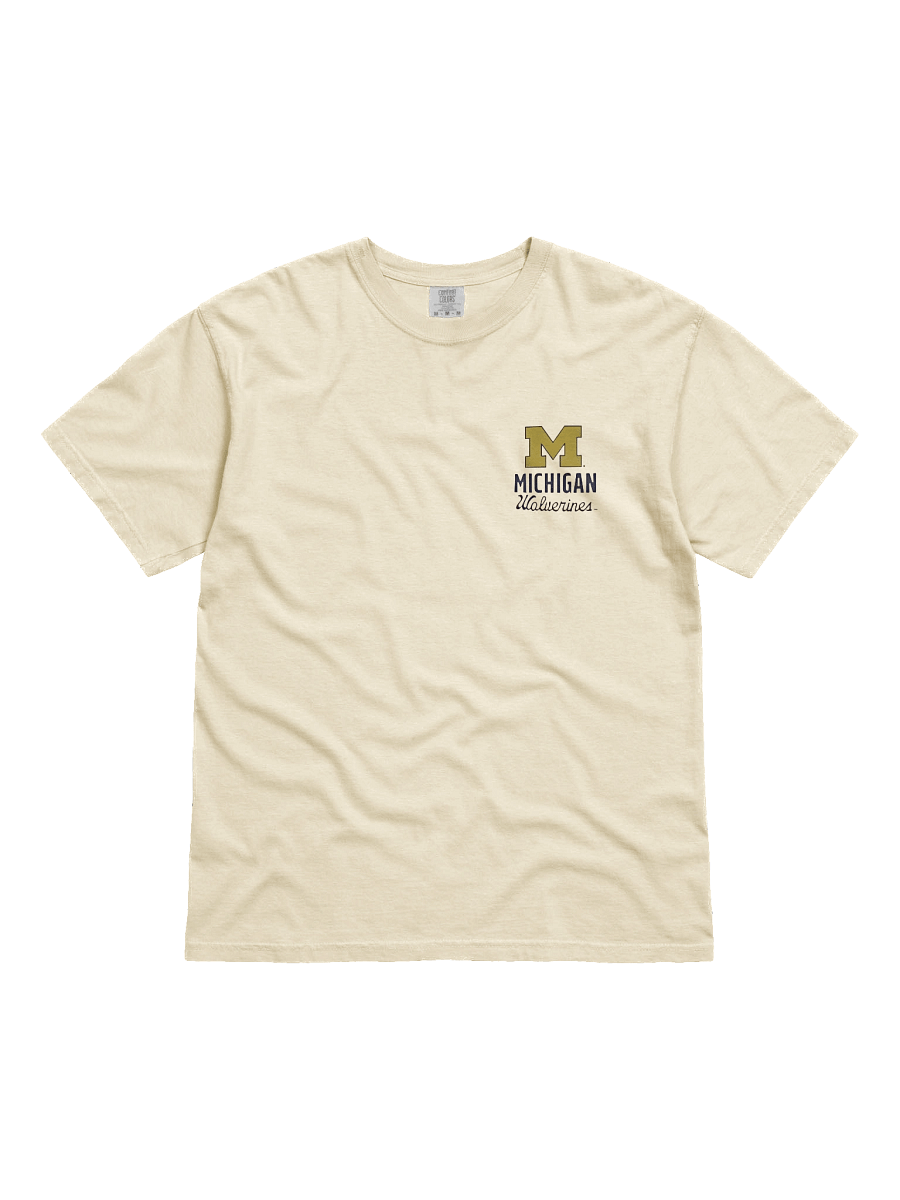 Men's Cream Michigan Wolverines Comfort Colors Mascot Overlay Shirt product image (1)