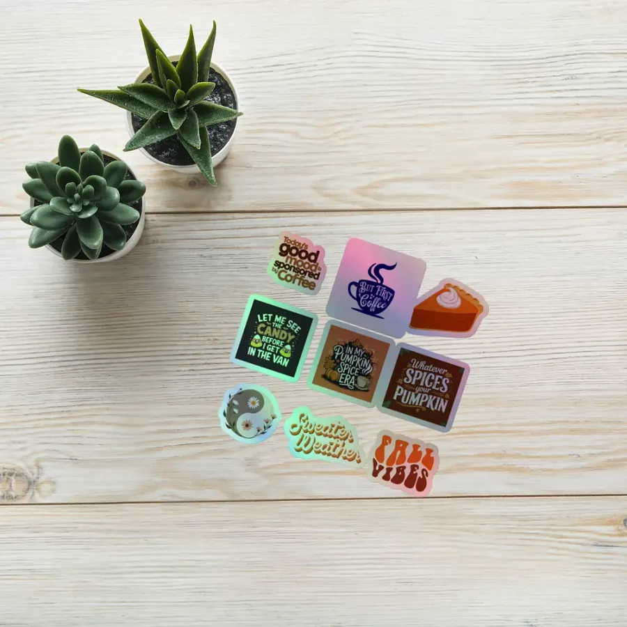 Fall Vibes Holographic Sticker Sheet product image (8)