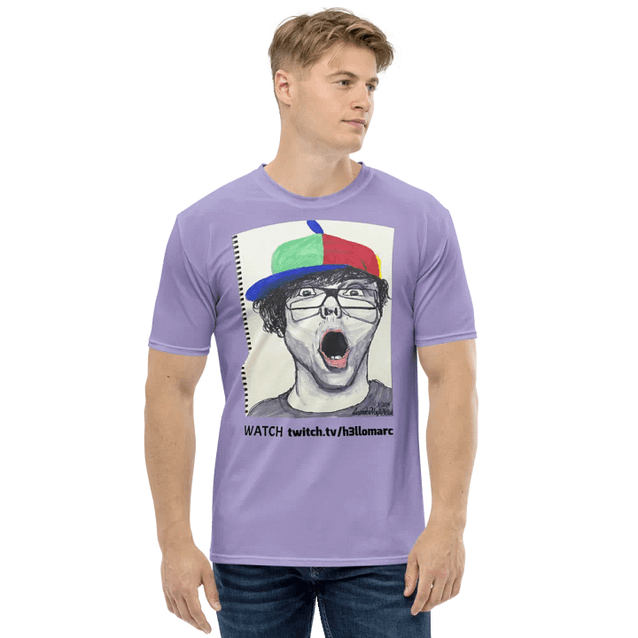 Lina's drawing "WATCH h3llomarc" Crew Neck T-Shirt Lavender product image (1)