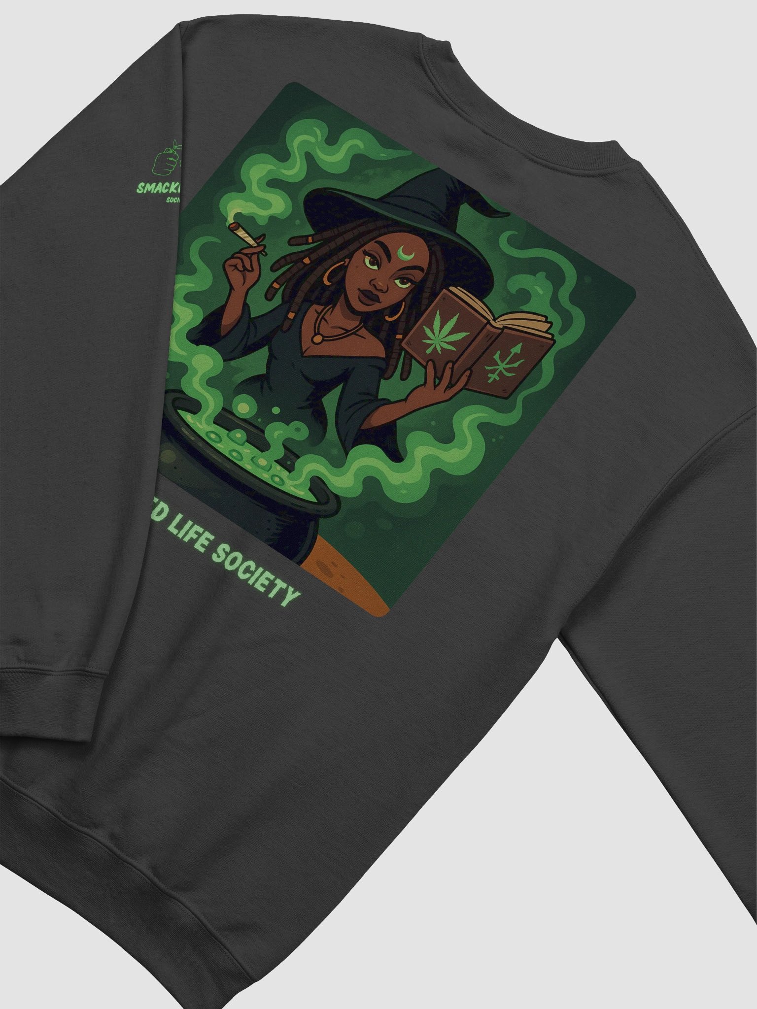 “Smacked on Hexes” – Fall Stoner Witch Sweatshirt product image (25)