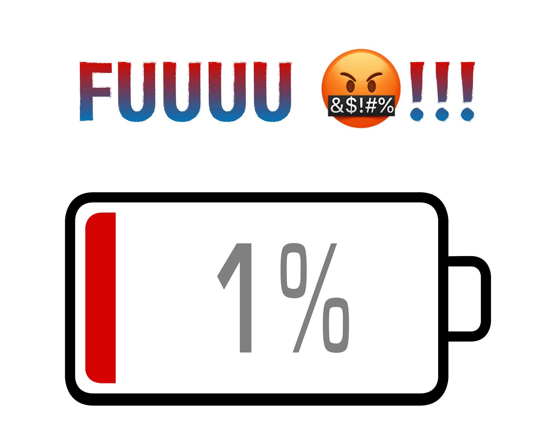 Fuuuu !!! with Battery at 1% T-Shirt product image (2)