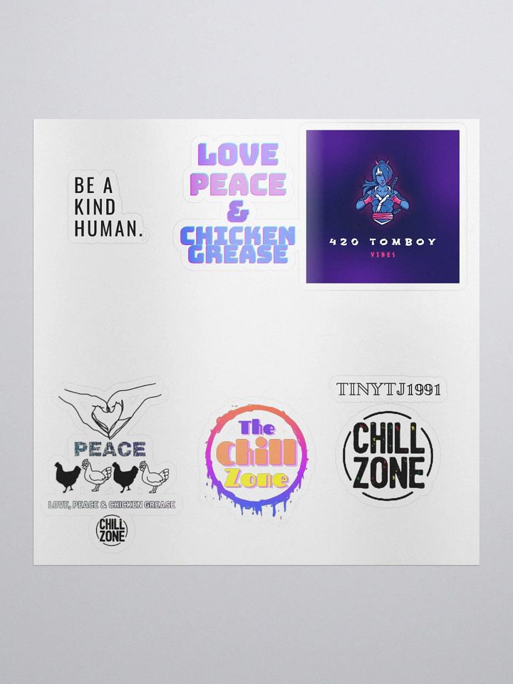 Love Peace Chicken Grease Stickers product image (1)