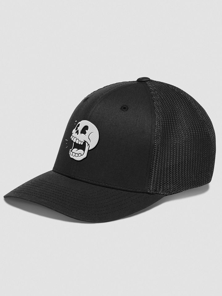 Laughing Skull Embroidered Trucker Hat product image (2)