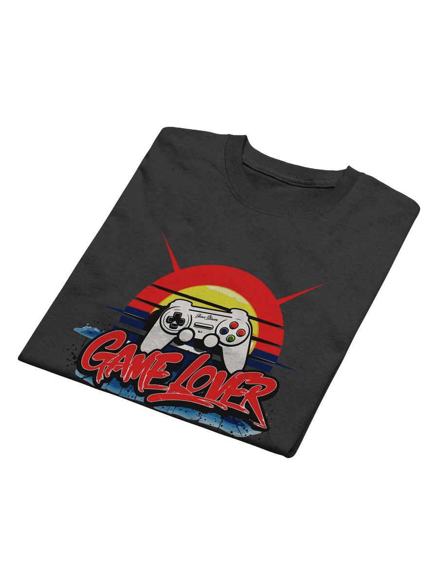 Retro Sunset Game Lover Heavyweight Printed T-Shirt product image (4)
