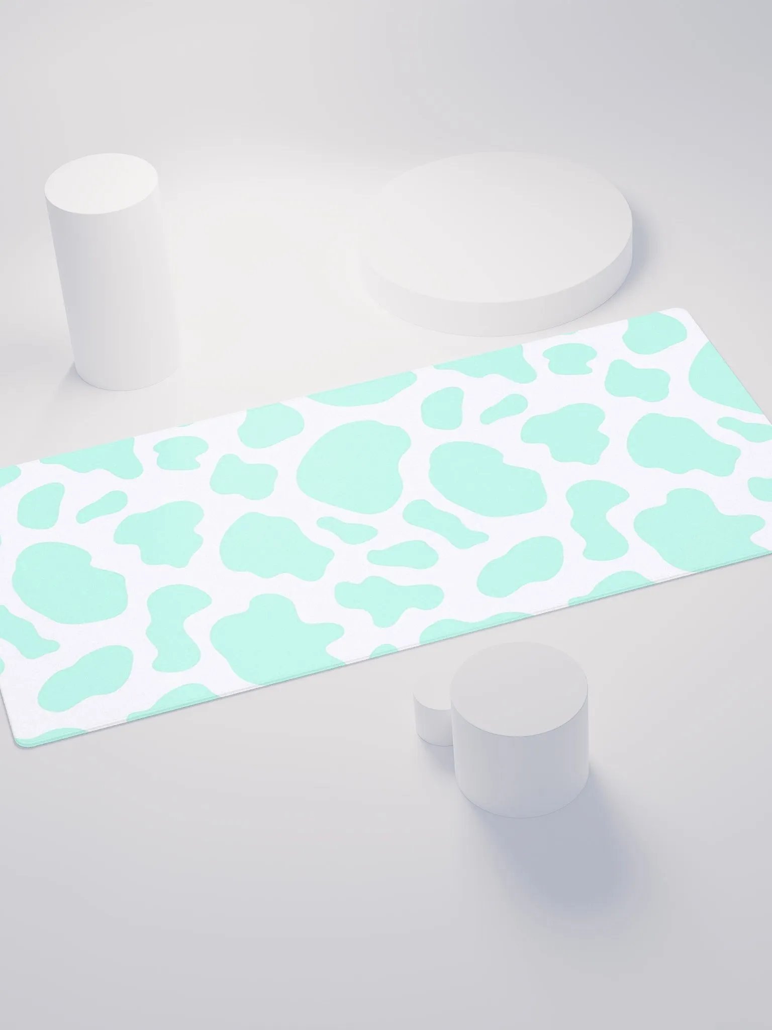 BLUE ON WHITE COW PRINT (DESK MAT) product image (4)