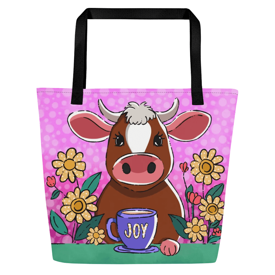 Cow Coffee Break Tote Bag product image (2)