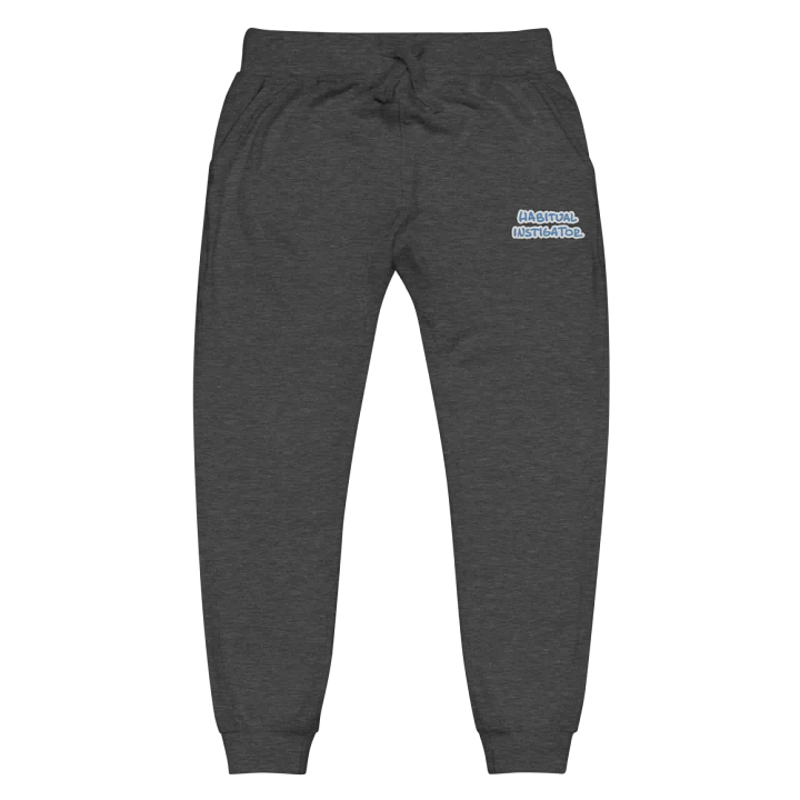 HABITUAL INSTIGATOR (aqua bubble design) embroidered fleece joggers product image (4)