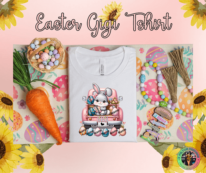 Easter Gigi Bunny w Eggs product image (1)