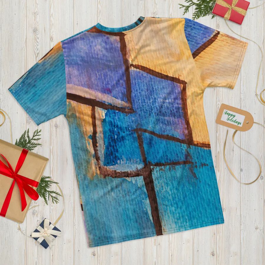 original art, abstract art on all over printed tshirt product image (11)