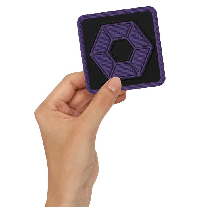 Purple Pixel Embroidered Patch product image (2)