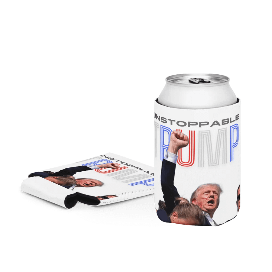 Unstoppable Trump: Fist Pumping Freedom Koozy product image (3)