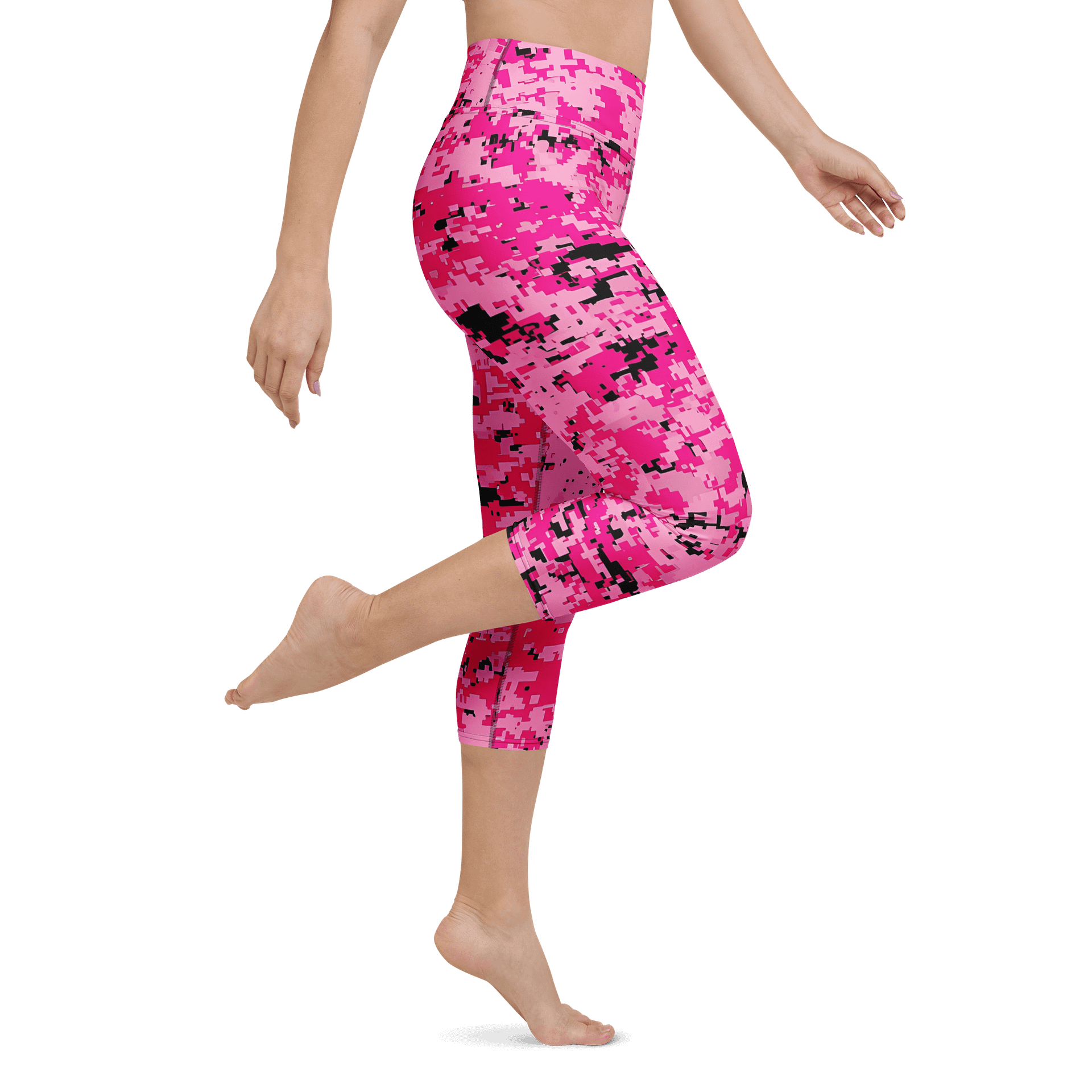 Pink Mosaic 90s Yoga Capri Leggings product image (1)