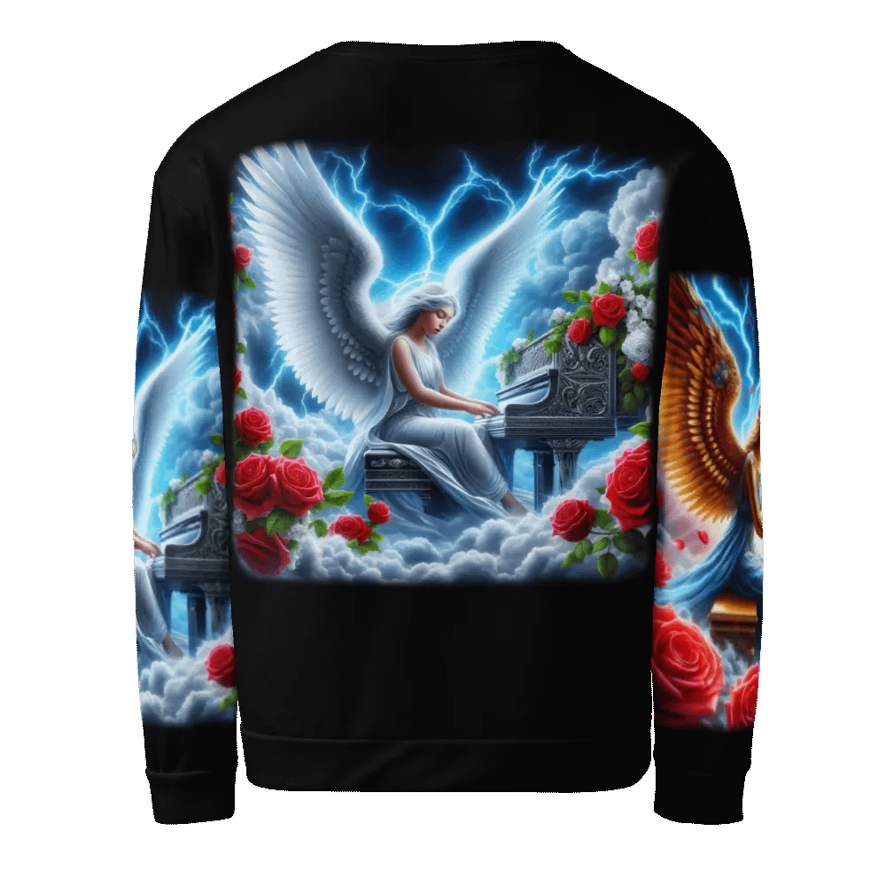 Angels making Music with a Piano - All-Over Unisex Sweatshirt #25 product image (2)