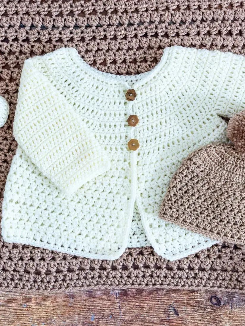 Crochet Pattern: Ella Baby Cardigan product image (7)