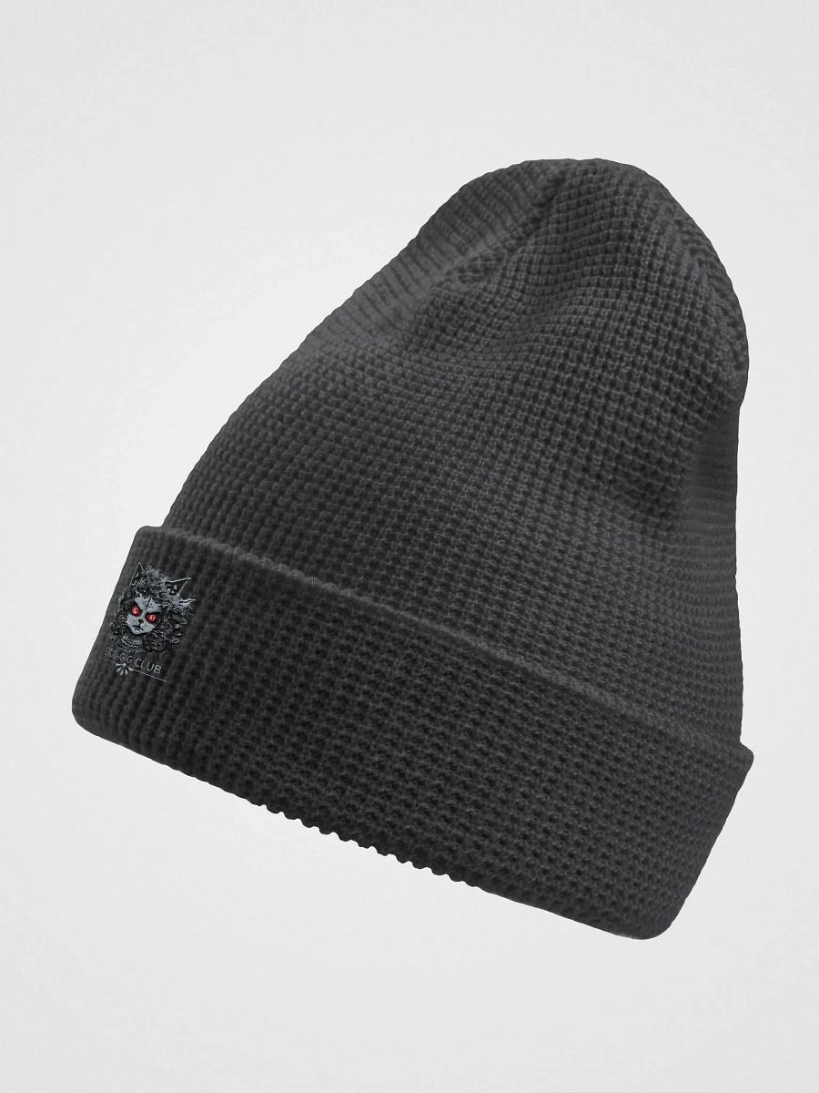 Sleepless Hustle: Waffle Knit Beanie for Side-Gig Warriors product image (6)