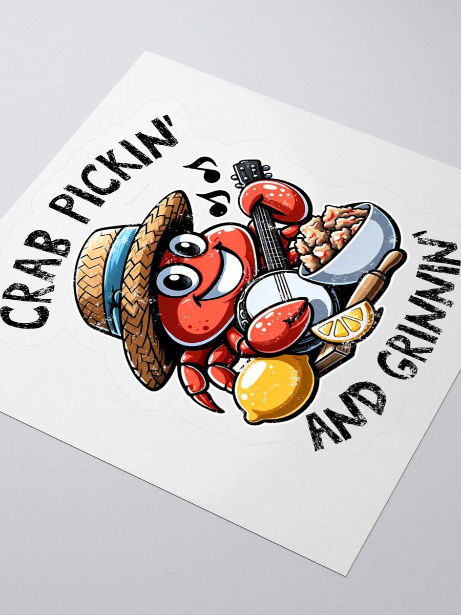 Crab Pickin' and Grinnin' Sticker product image (7)