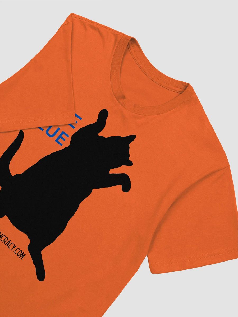 Vote Blue Dancing Black Cat Demeowcracy Supersoft Slim Fit T-Shirt product image (6)