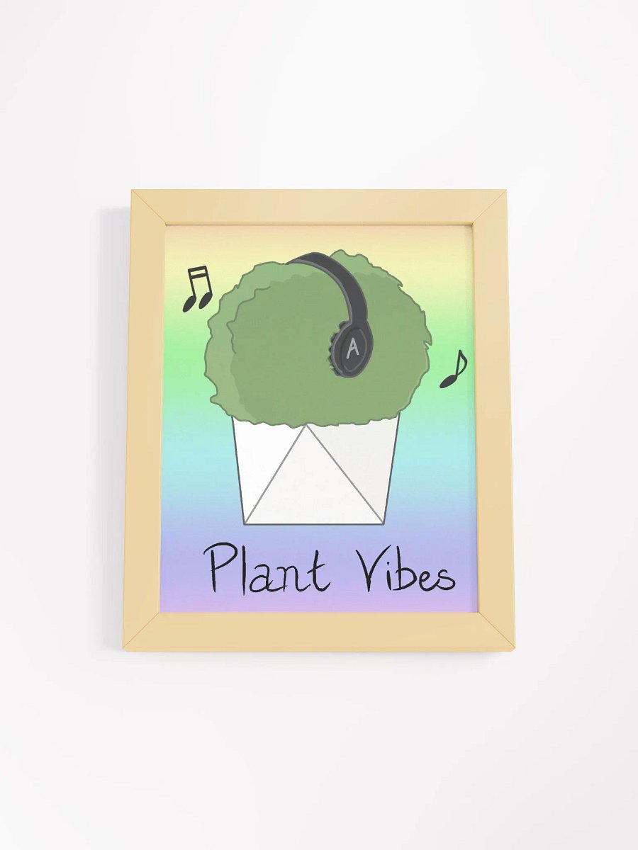 Plant Vibes Print in Wooden Frame product image (2)