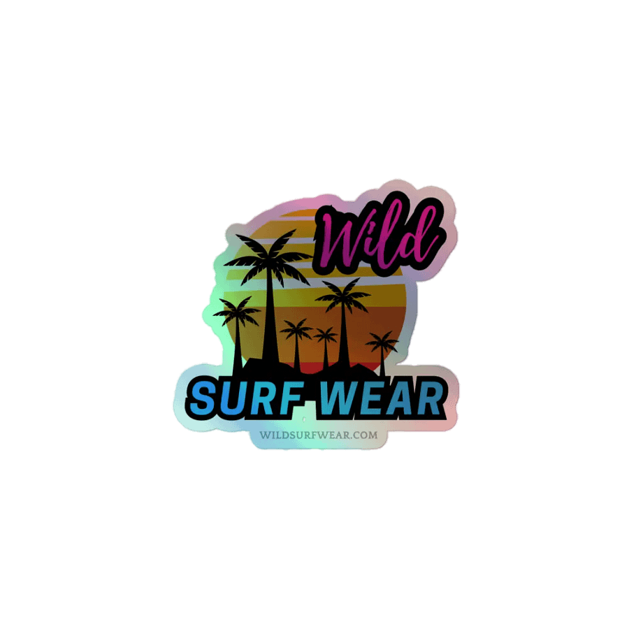 Wild Surf Wear Holographic Sticker product image (1)