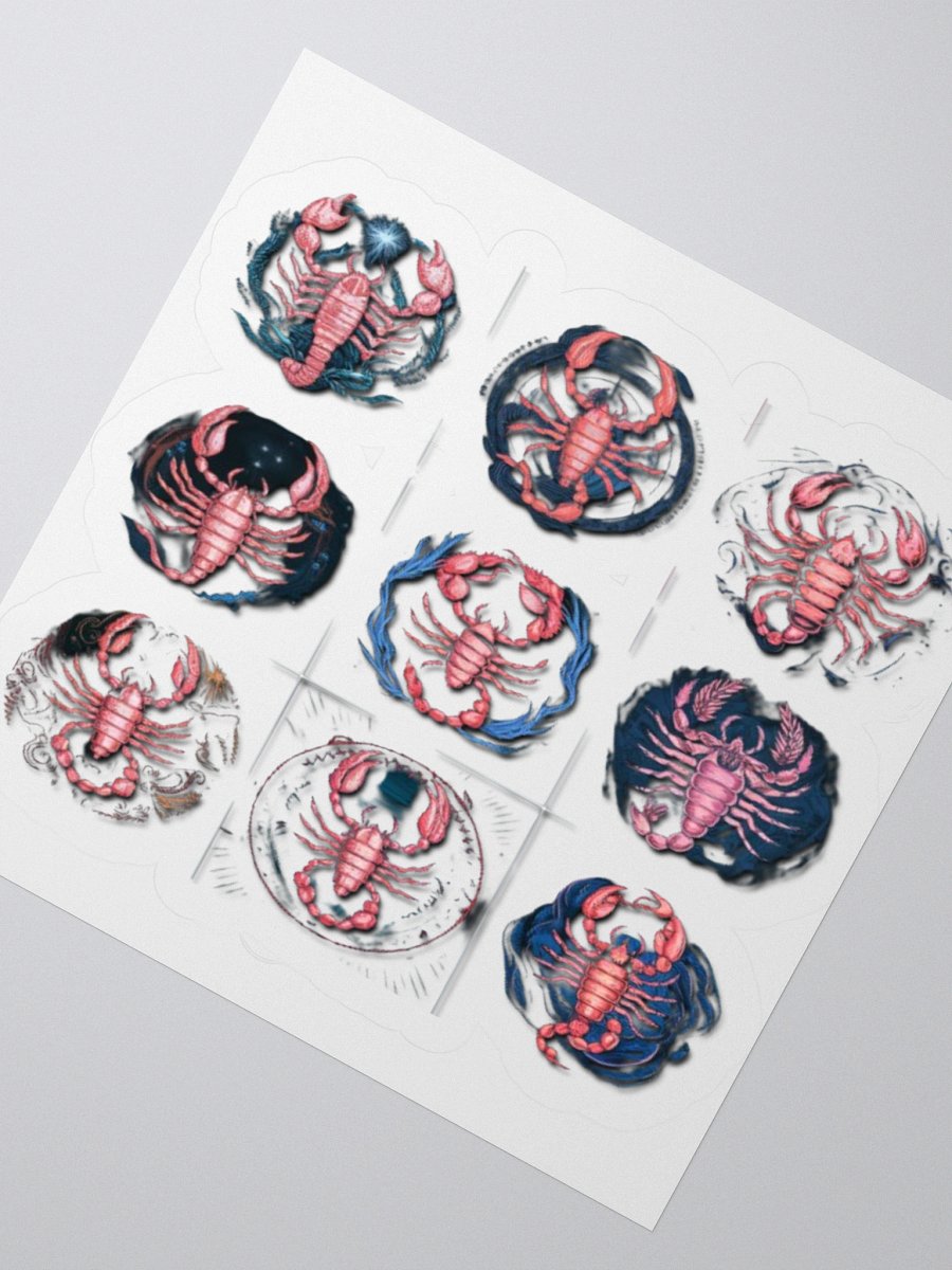 Exclusive Scorpio Zodiac Sticker: Pink Scorpion with Swirling Design - Perfect for Astrology Lovers! product image (5)