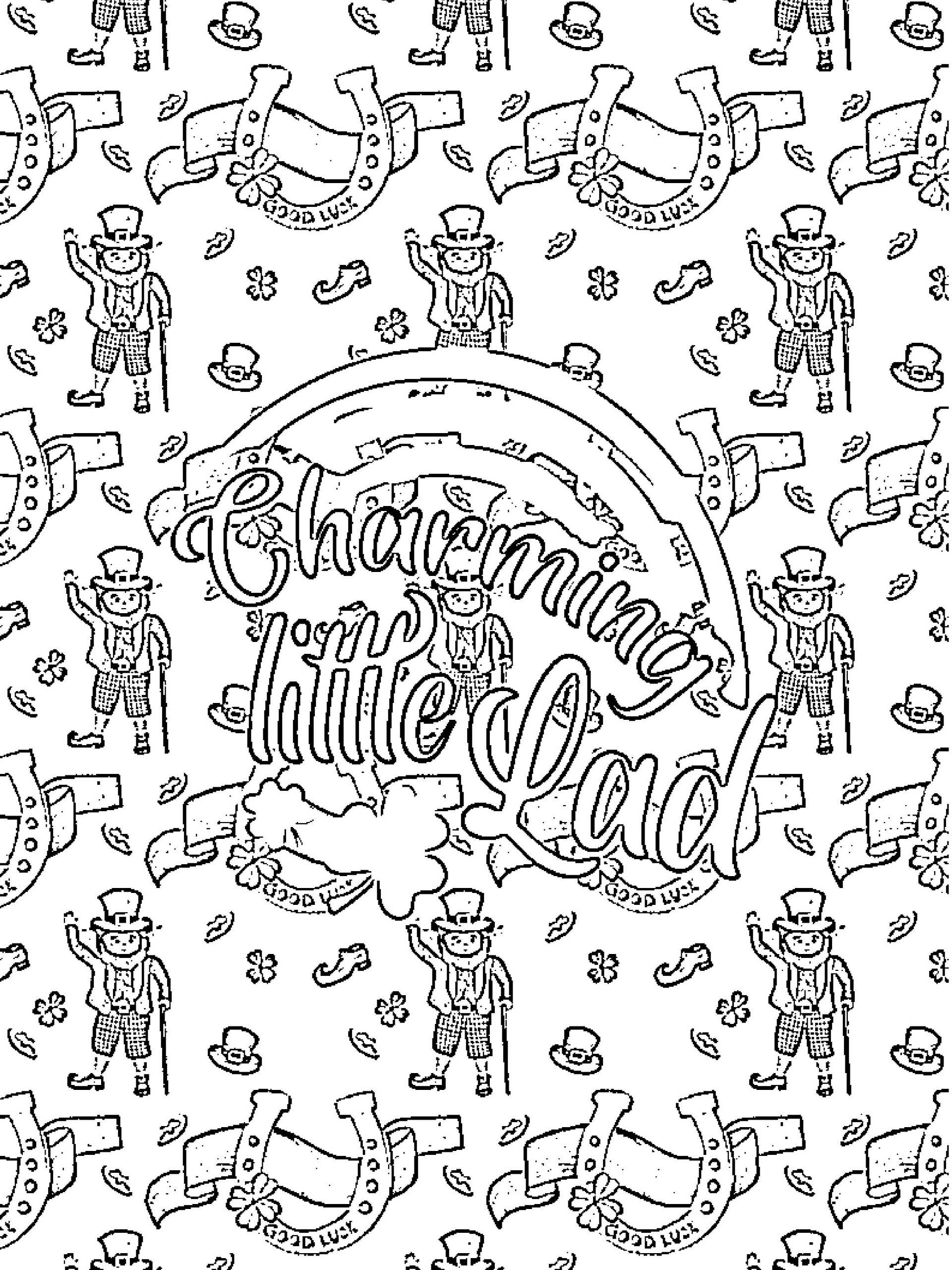 St. Patrick's Day Pattern and Quotes Coloring Book product image (5)