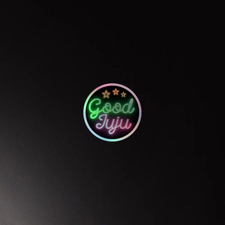 Holographic Neon Good Juju Sticker product image (2)