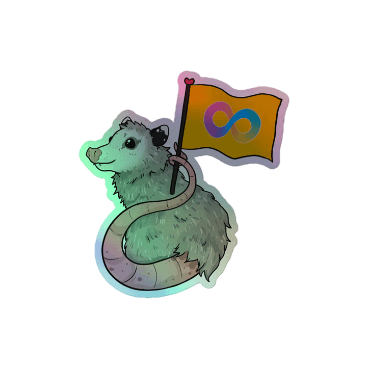 Autism Pride possum holographic stickers product image (1)