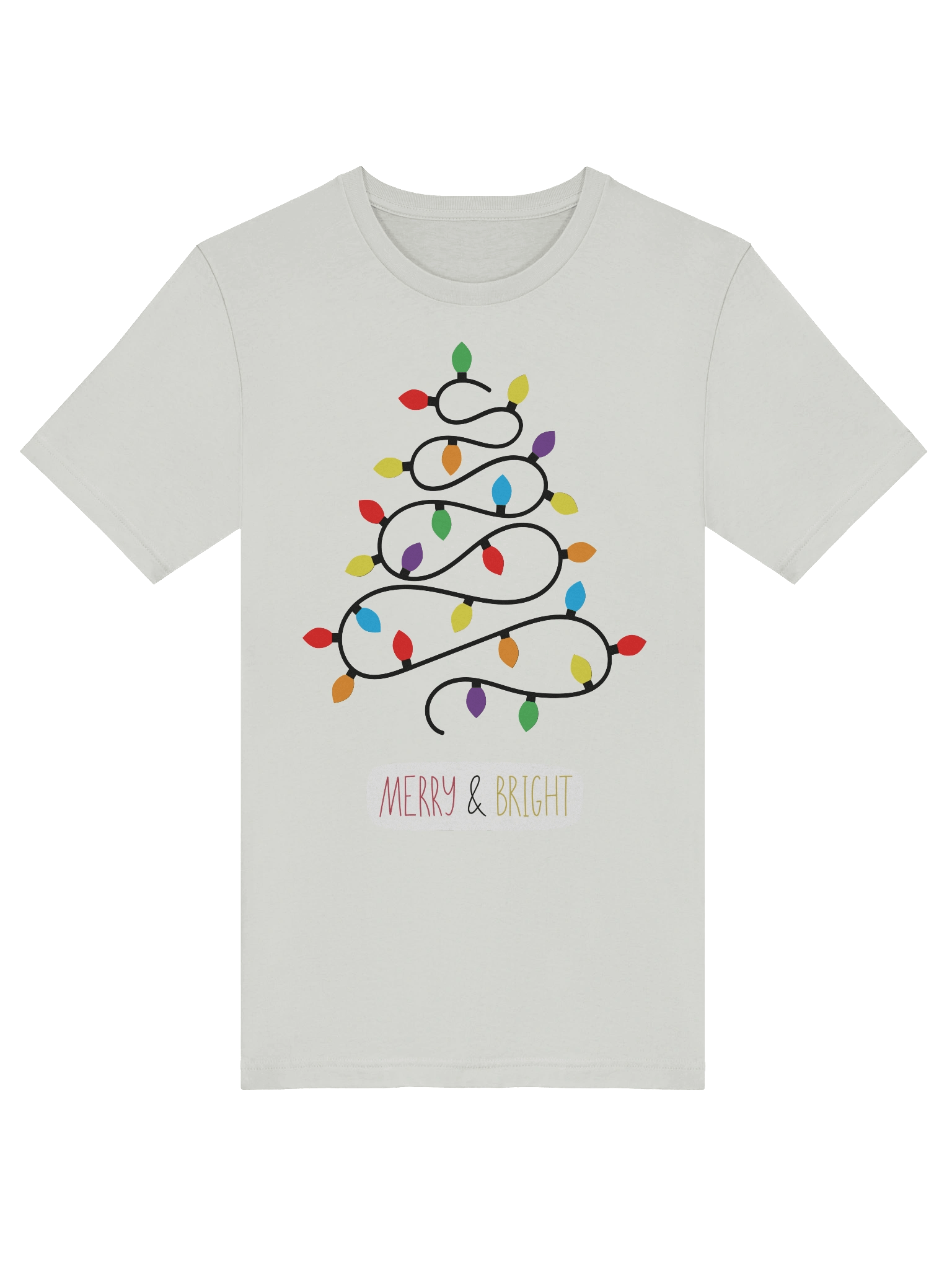 MERRY & BRIGHT Christmas Tree Dot T-Shirt product image (34)