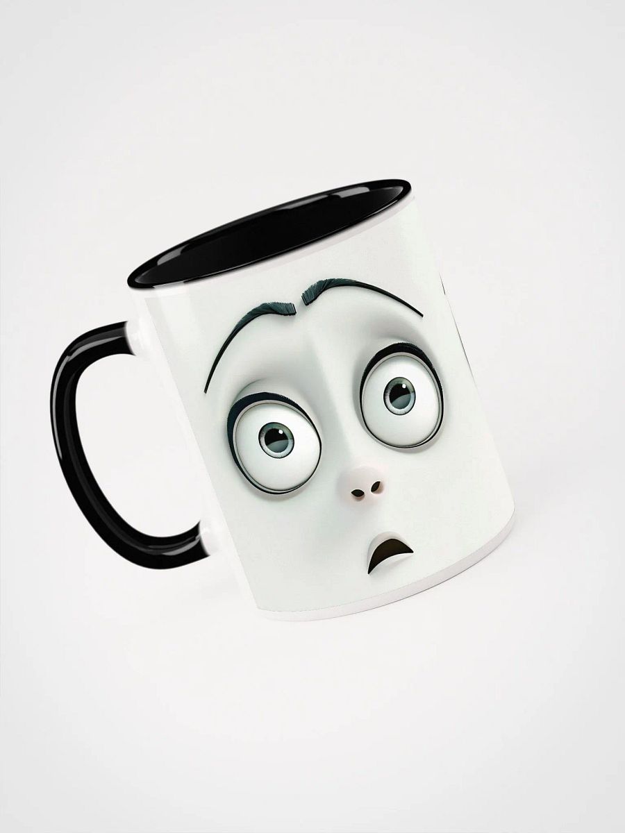 Worried Cartoon Face Mug: Add Whimsy to Your Morning Brew! product image (6)