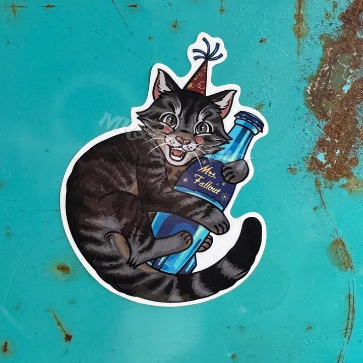 Catmeat With Bottle Sticker product image (1)