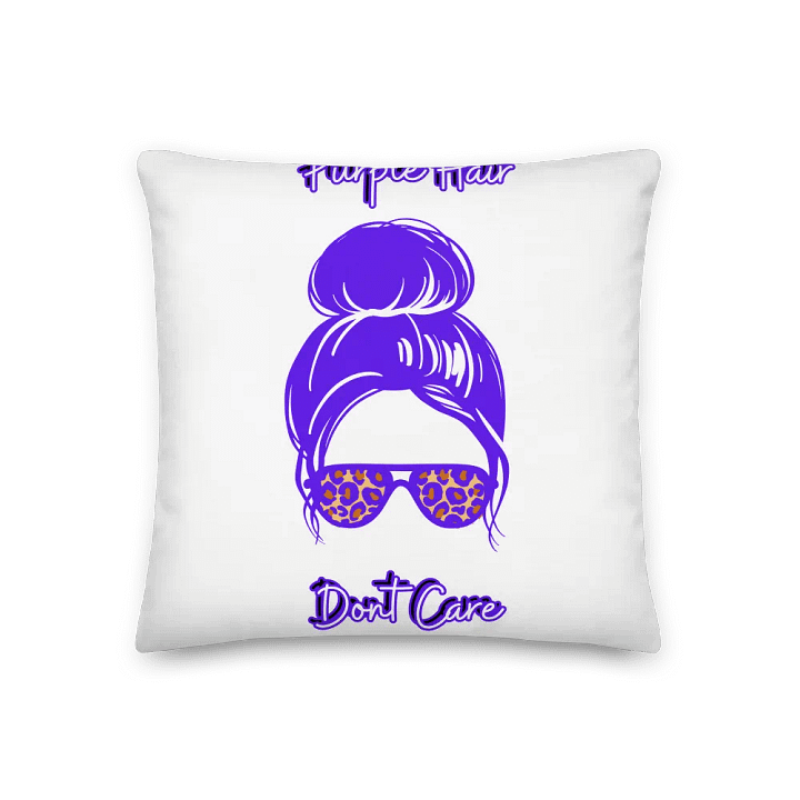 Purple Hair Don't Care Premium Pillow product image (2)