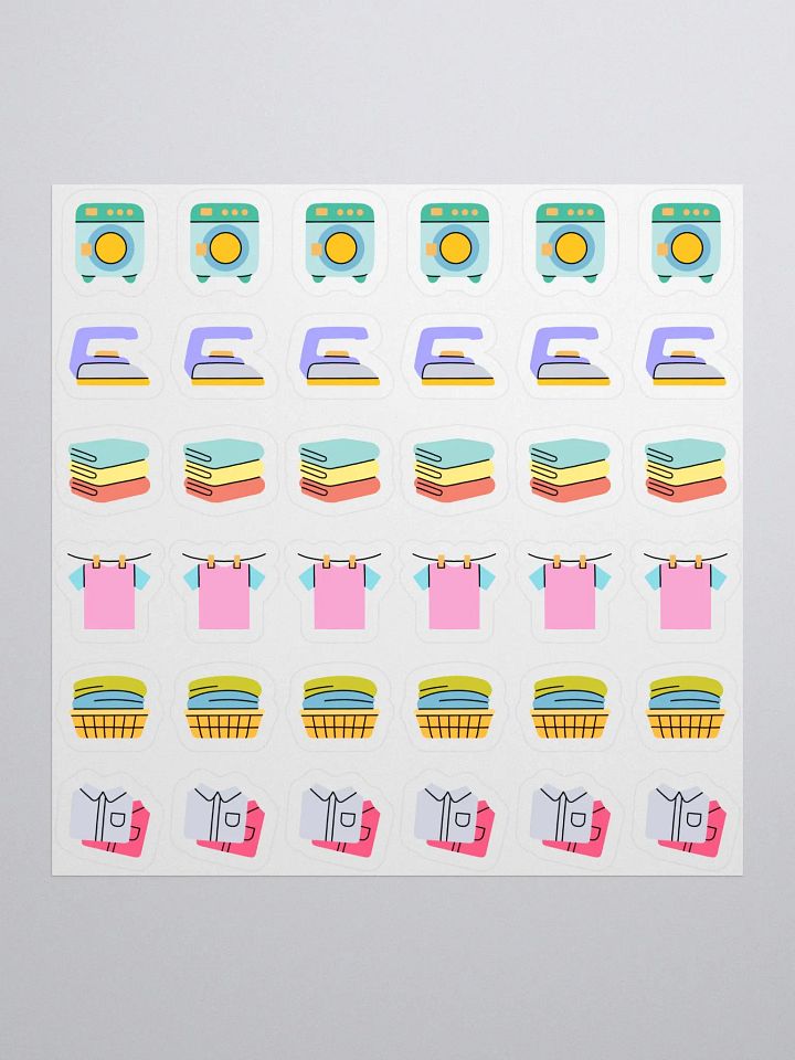 Laundry Stickers – Hand-Drawn, Functional Planner Stickers for Bullet Journals, Habit Tracking, and Household Organization product image (1)