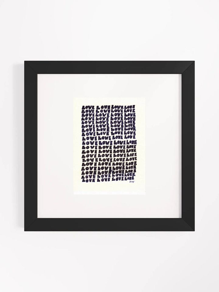 love Panel Card Print Framed product image (1)