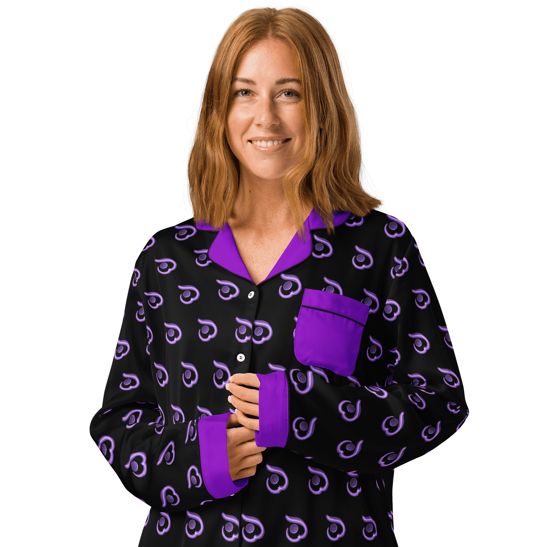 WILLOWISP Super Spy Patterned Long Sleeve Pajama Top product image (3)